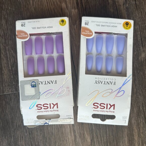 Kiss Fantasy Collection High Volume Gel Press-On Nails - Lavender - Picture 1 of 2